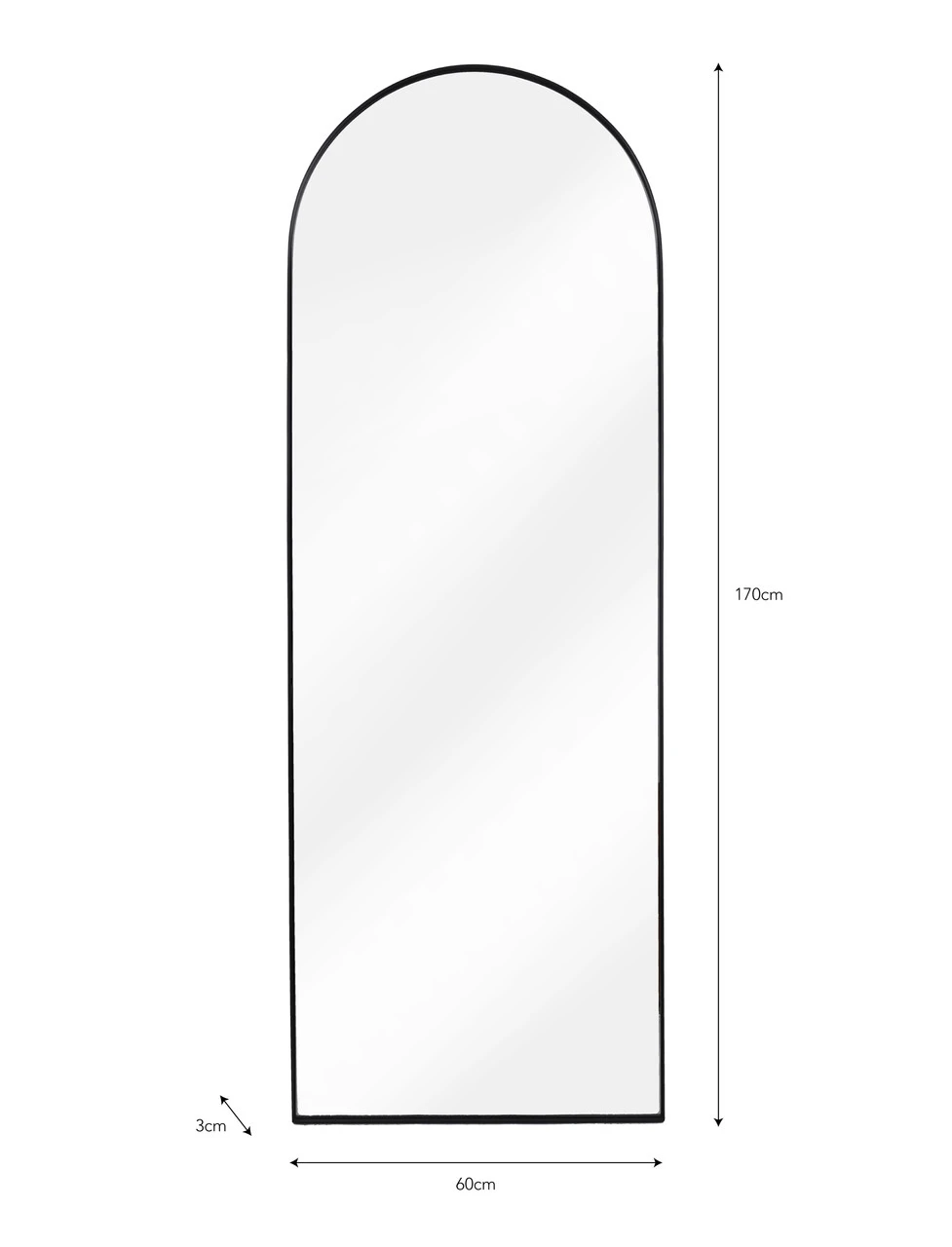 Charlcombe Arched Freestanding Mirror 4 Charlcombe Arched Freestanding Mirror - Image 4