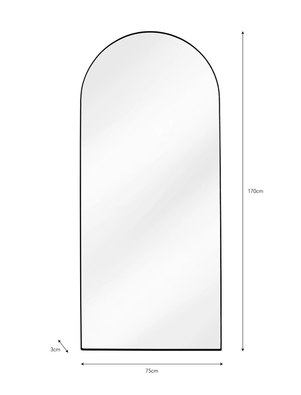 Charlcombe Arched Leaning Mirror 3 Charlcombe Arched Leaning Mirror - Image 3