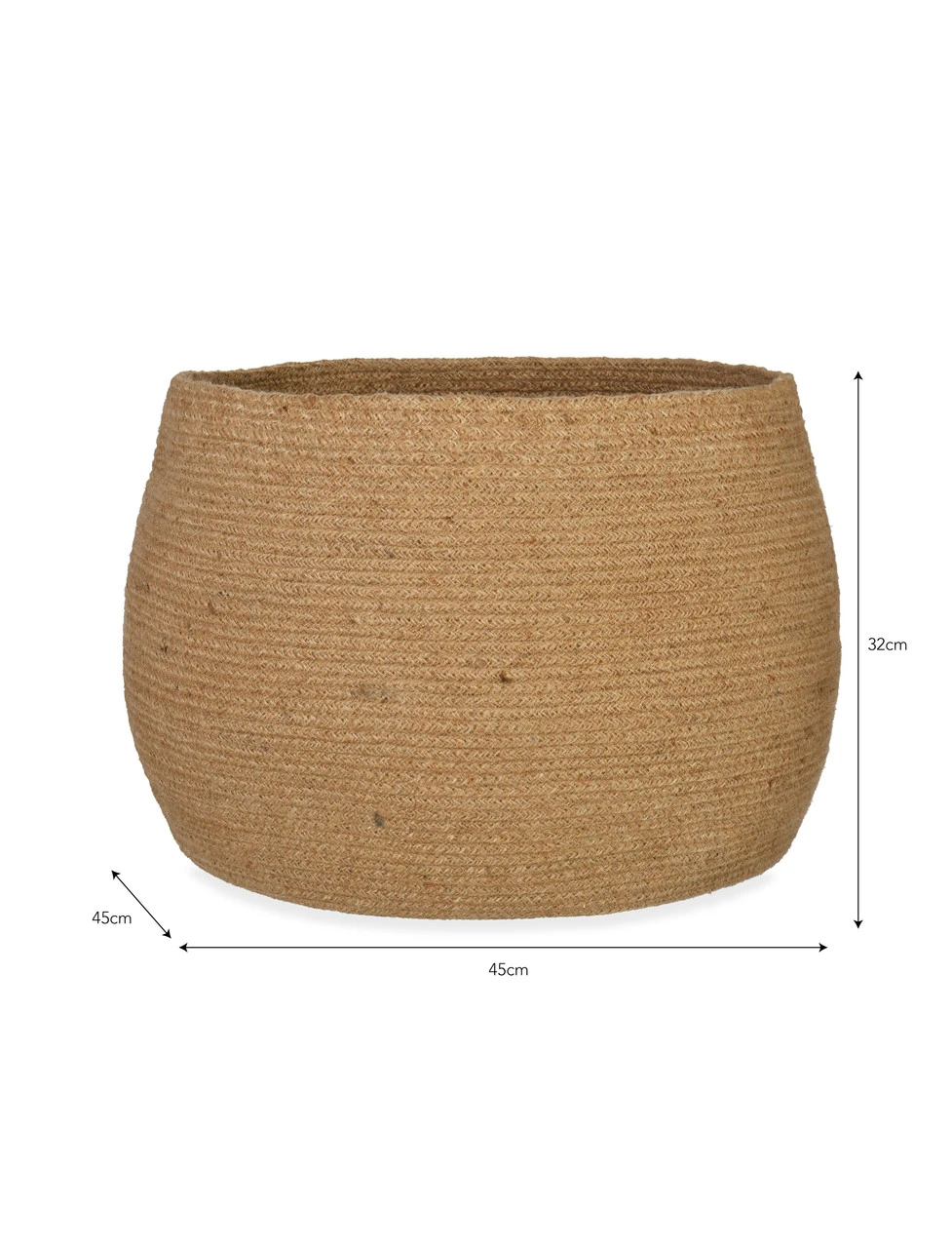 Round Jute Basket - Large 3 Round Jute Basket - Large - Image 3