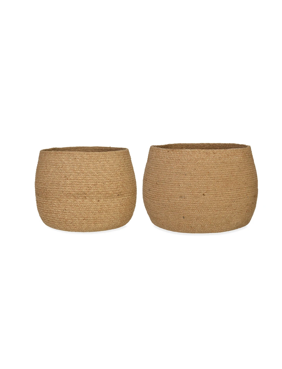 Set Of 2 Round Jute Baskets 2 Set Of 2 Round Jute Baskets - Image 2