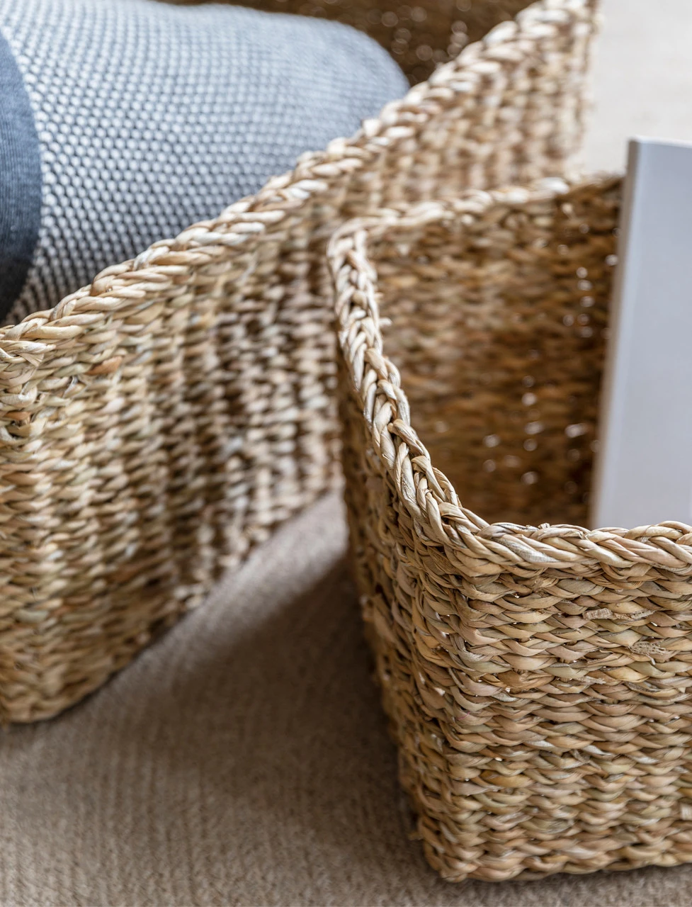 Set Of 2 Brading Rectangular Baskets 2 Set Of 2 Brading Rectangular Baskets - Image 2