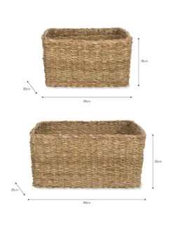 Set Of 2 Brading Rectangular Baskets 7 Set Of 2 Brading Rectangular Baskets -Garden Trading Store BAJU05 portrait 9 67988.1642068610