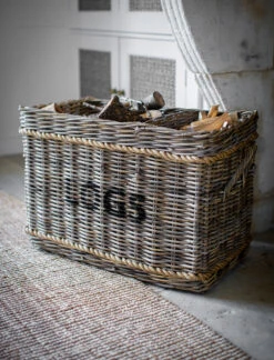 Log Basket With Rope