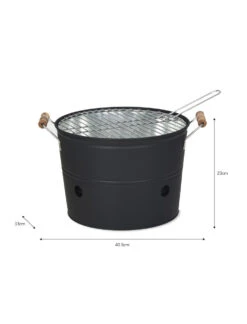 Cleveley Bucket BBQ - Carbon 7 Cleveley Bucket BBQ - Carbon -Garden Trading Store BBCN02 portrait 9 05943.1638459056