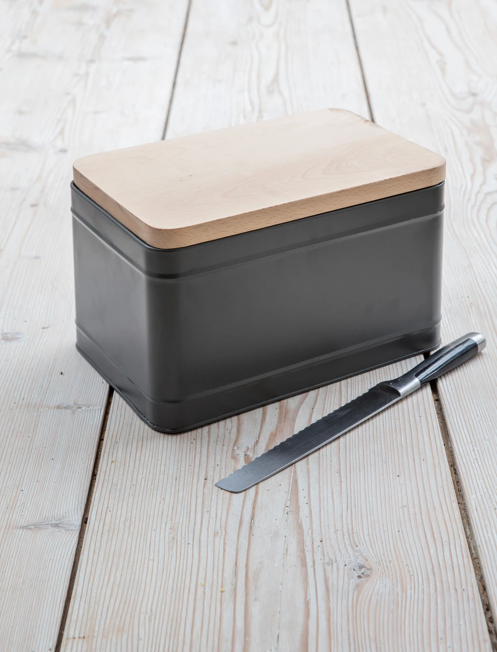 Borough Bread Bin - Charcoal 1 Borough Bread Bin - Charcoal
