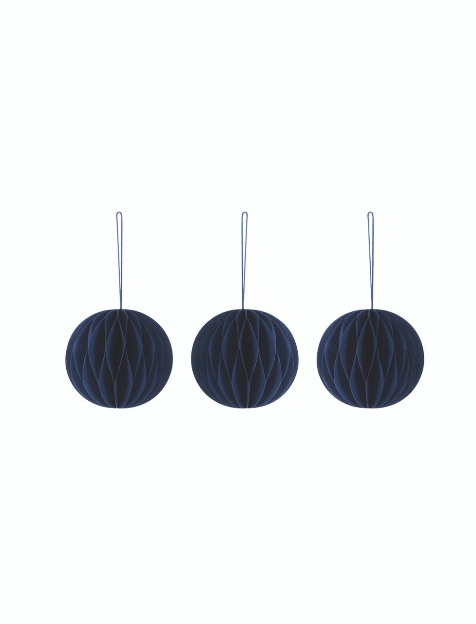 Set Of 3 Maddox Round Baubles - Ink 2 Set Of 3 Maddox Round Baubles - Ink - Image 2
