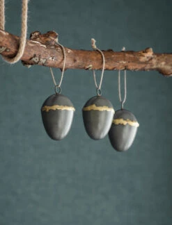 Set Of 3 Farringdon Oval Baubles