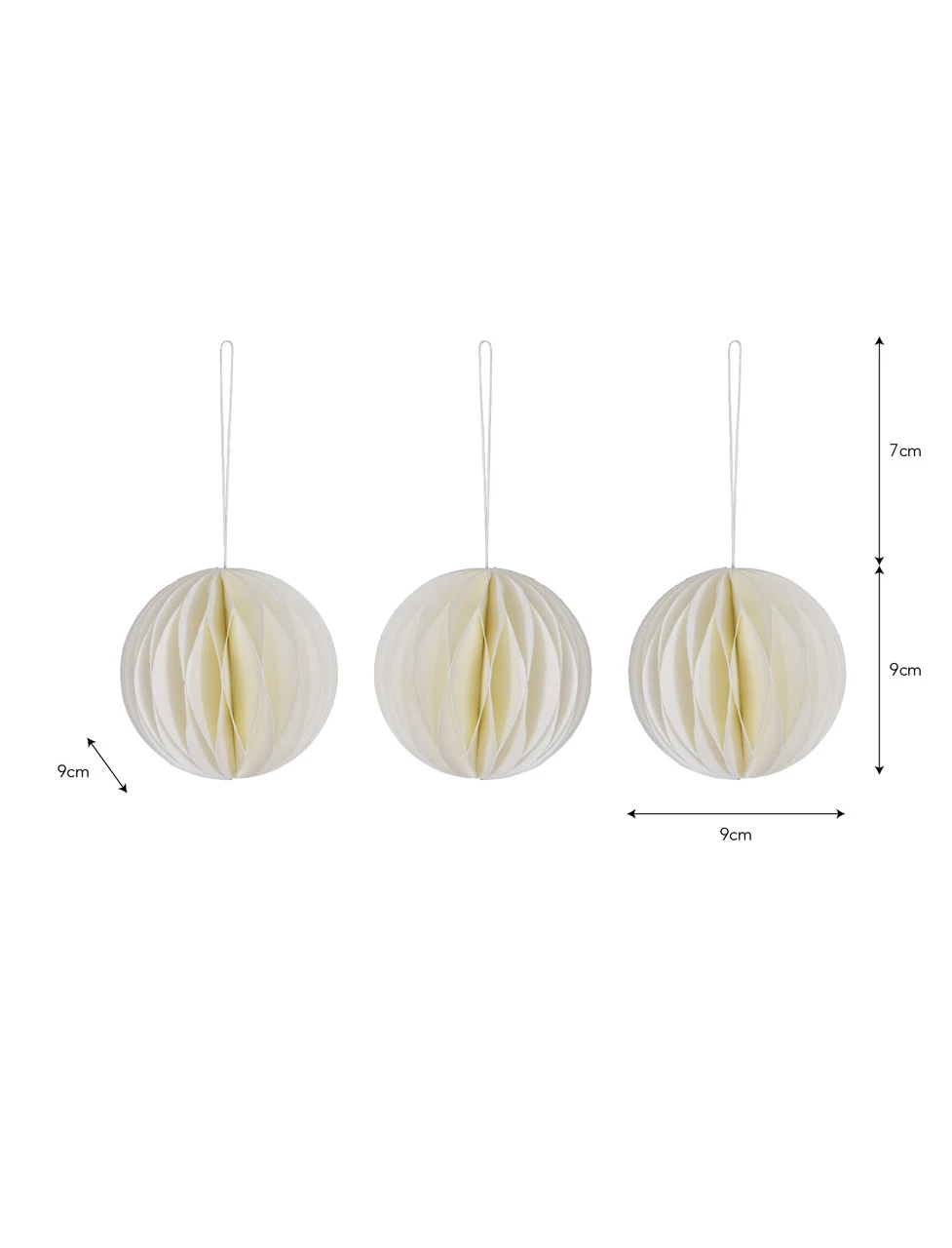 Set Of 3 Maddox Round Baubles - Warm White 3 Set Of 3 Maddox Round Baubles - Warm White - Image 3