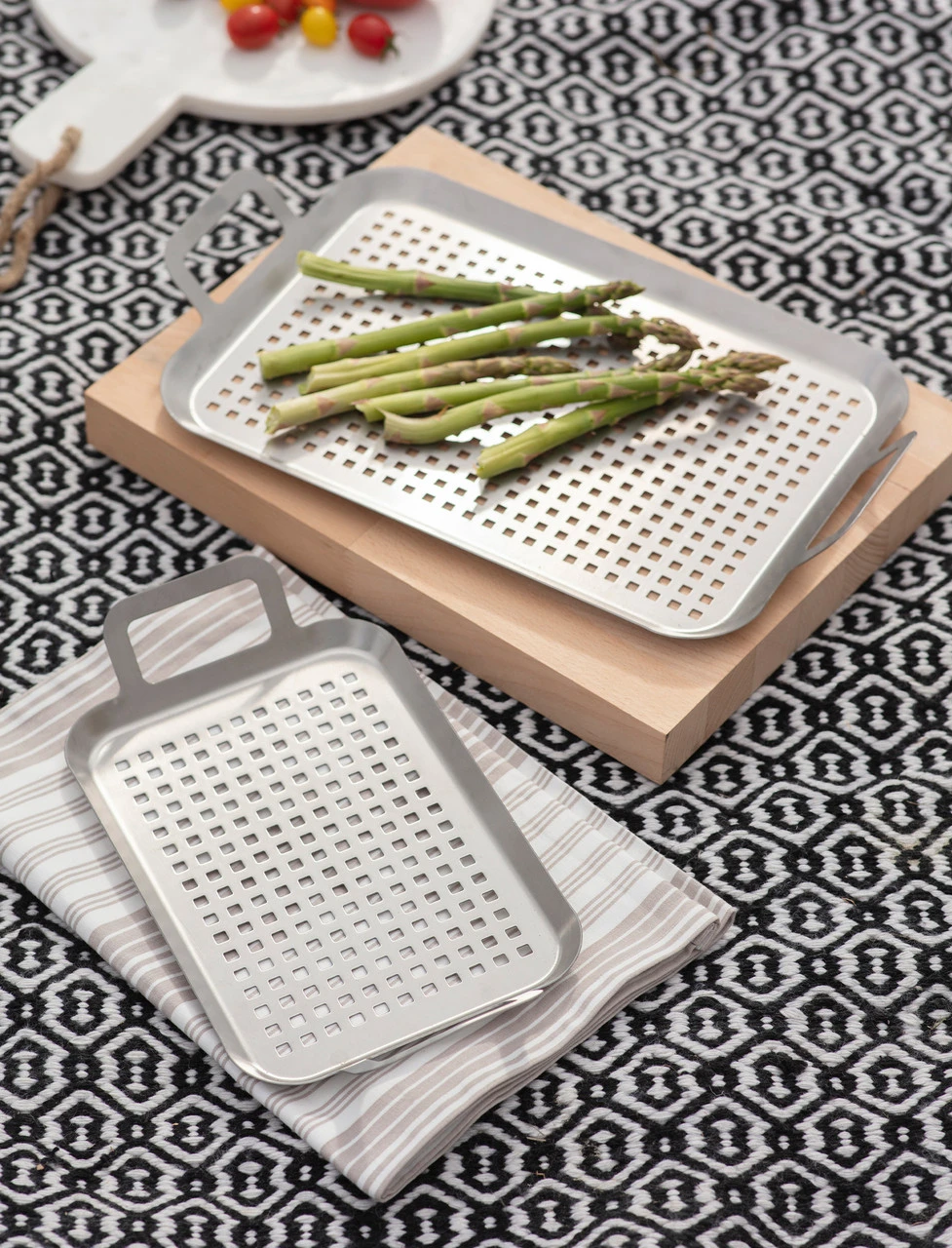 Set Of 2 BBQ Trays 1 Set Of 2 BBQ Trays