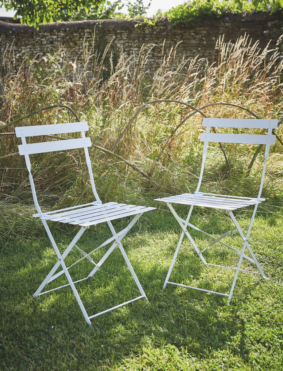 Pair Of Bistro Chairs - Chalk 1 Pair Of Bistro Chairs - Chalk