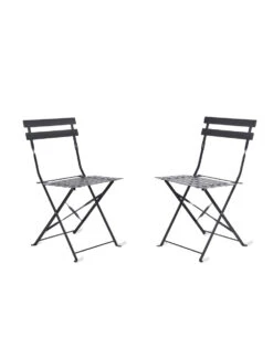 Pair Of Bistro Chairs - Carbon 6 Pair Of Bistro Chairs - Carbon -Garden Trading Store BCCN01 portrait 8 15006.1638459727