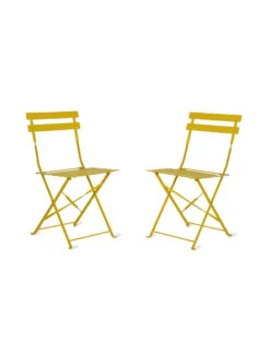 Pair Of Bistro Chairs - Lemon 6 Pair Of Bistro Chairs - Lemon -Garden Trading Store BCLM01 portrait 8 31742.1638459749