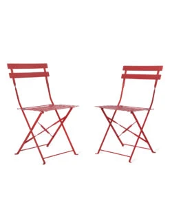 Pair Of Bistro Chairs - Pomegranate 6 Pair Of Bistro Chairs - Pomegranate -Garden Trading Store BCPG01 portrait 8 94075.1638459769