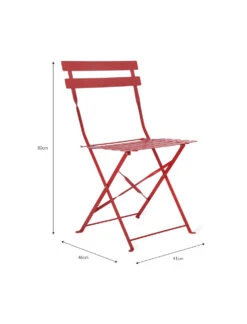 Pair Of Bistro Chairs - Pomegranate 7 Pair Of Bistro Chairs - Pomegranate -Garden Trading Store BCPG01 portrait 9 68964.1638459770