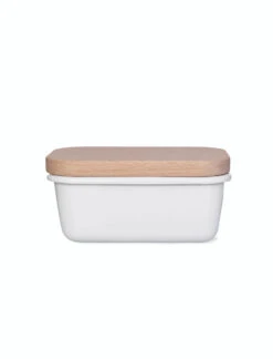 Enamel Butter Dish - White 6 Enamel Butter Dish - White -Garden Trading Store BDEN07 portrait 8 93898.1638459786