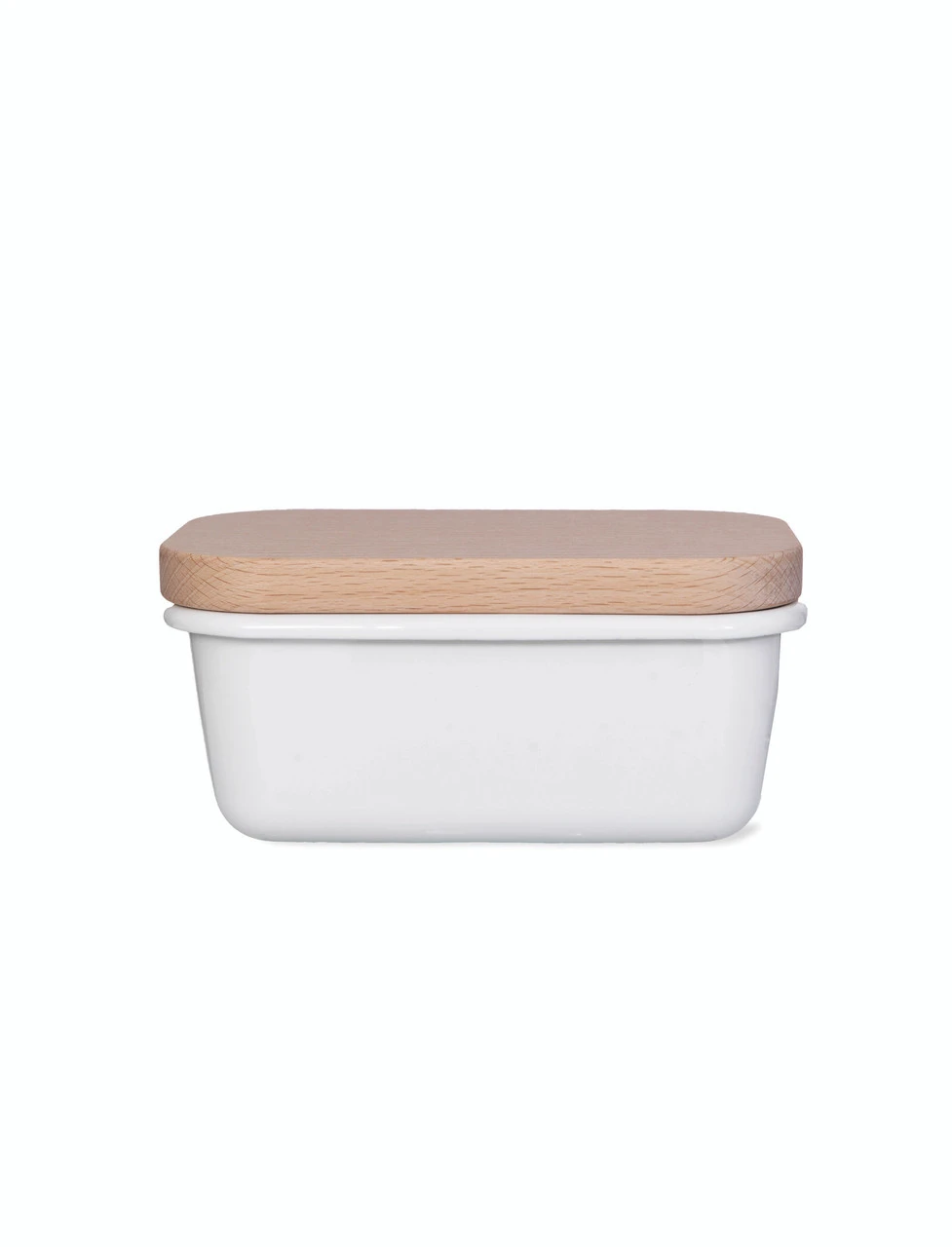 Enamel Butter Dish - White 3 Enamel Butter Dish - White - Image 3