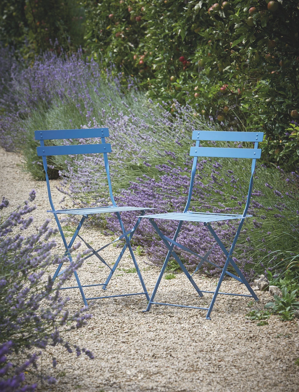 Pair Of Bistro Chairs - Cove Blue 1 Pair Of Bistro Chairs - Cove Blue