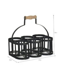 Original Milk Bottle Holder - 6 Bottle 5 Original Milk Bottle Holder - 6 Bottle -Garden Trading Store BHCN02 portrait 9 18070.1638460274