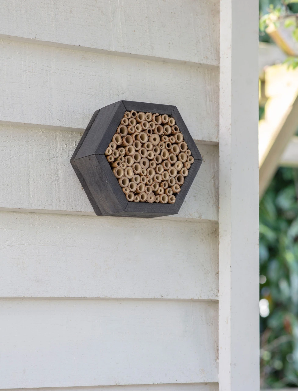 Shetland Hexagonal Bee House - Grey 1 Shetland Hexagonal Bee House - Grey