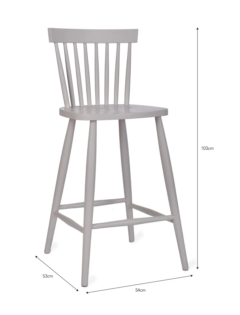 Spindle Bar Stool - Lily White 4 Spindle Bar Stool - Lily White - Image 4