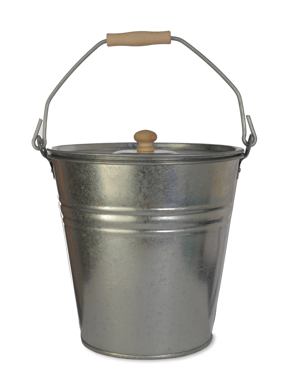 Bucket With Lid - Galvanised Steel 2 Bucket With Lid - Galvanised Steel - Image 2
