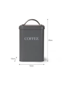 Original Coffee Canister - Charcoal 11 Original Coffee Canister - Charcoal -Garden Trading Store CACC05 portrait 9 46349.1698744141