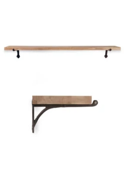 Oak & Cast Iron Shelf - Large 6 Oak & Cast Iron Shelf - Large -Garden Trading Store CBOA01 portrait 8 77499.1638462754