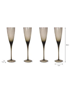 Set Of 4 Berkeley Champagne Flutes - Smoke -Garden Trading Store CFSK02 portrait 9 98156.1638463858