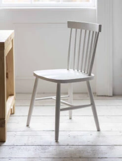 Spindle Back Chair - Lily White