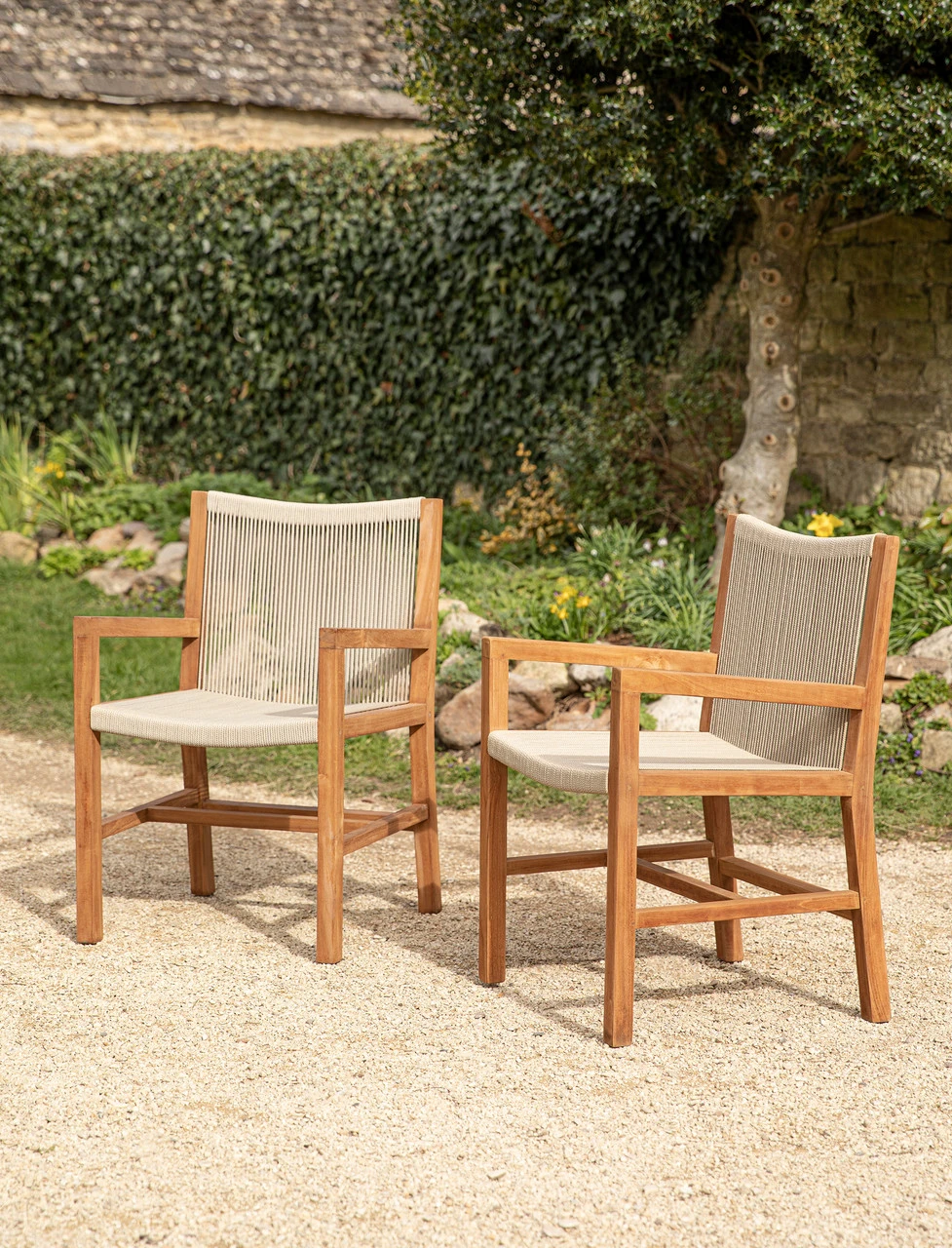Pair Of Mylor Dining Armchairs - Natural 1 Pair Of Mylor Dining Armchairs - Natural