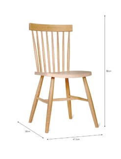 Spindle Back Chair - Natural -Garden Trading Store CHOA07 portrait 9 67820.1638463987