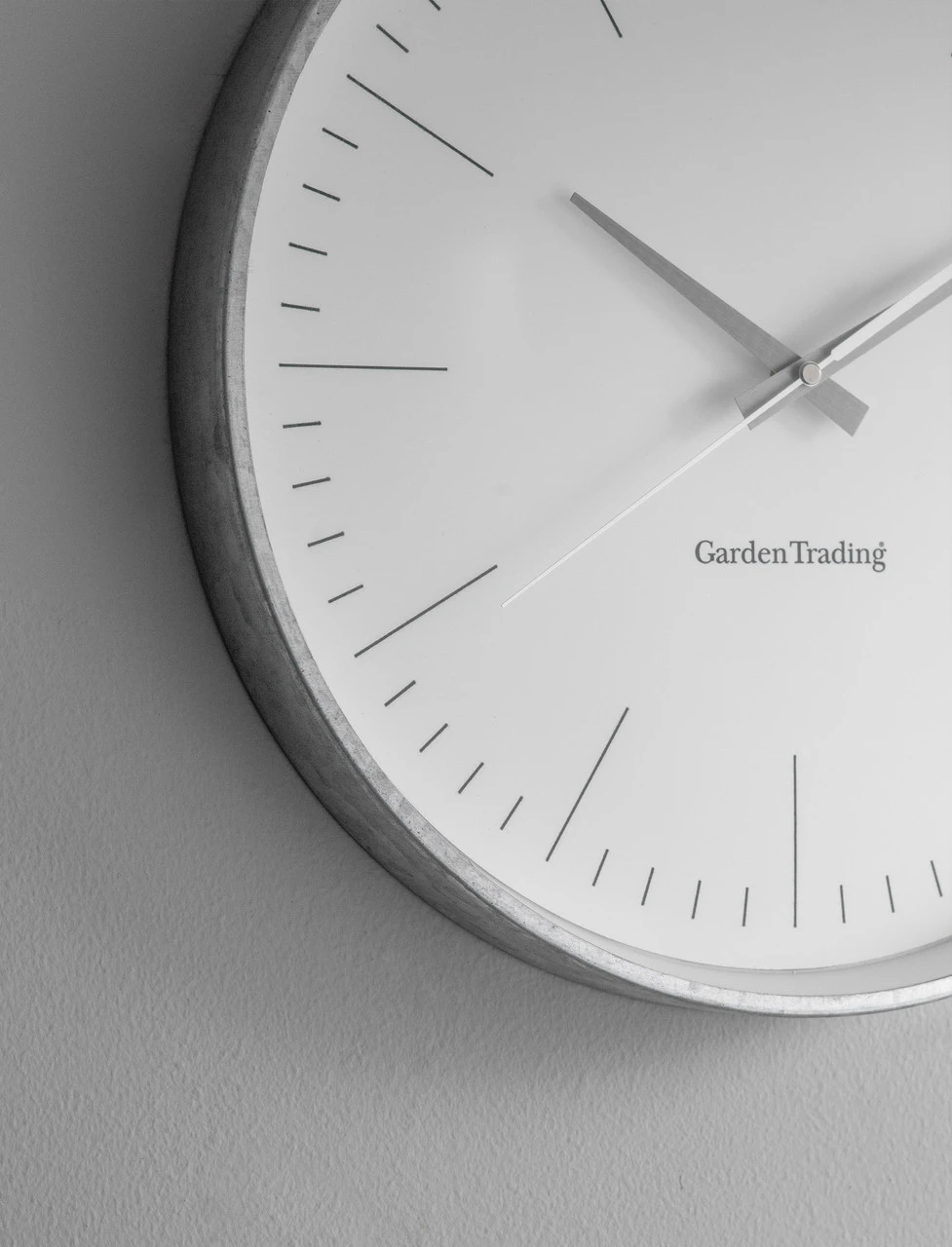 Eastington Clock - Galvanised Steel- 50cm 2 Eastington Clock - Galvanised Steel- 50cm - Image 2