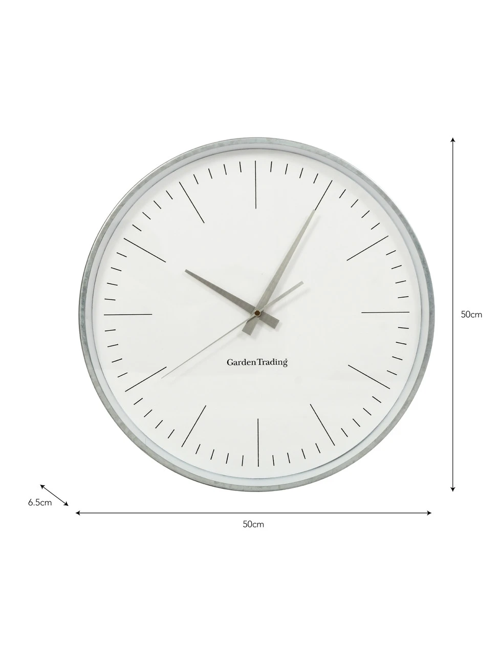 Eastington Clock - Galvanised Steel- 50cm 4 Eastington Clock - Galvanised Steel- 50cm - Image 4