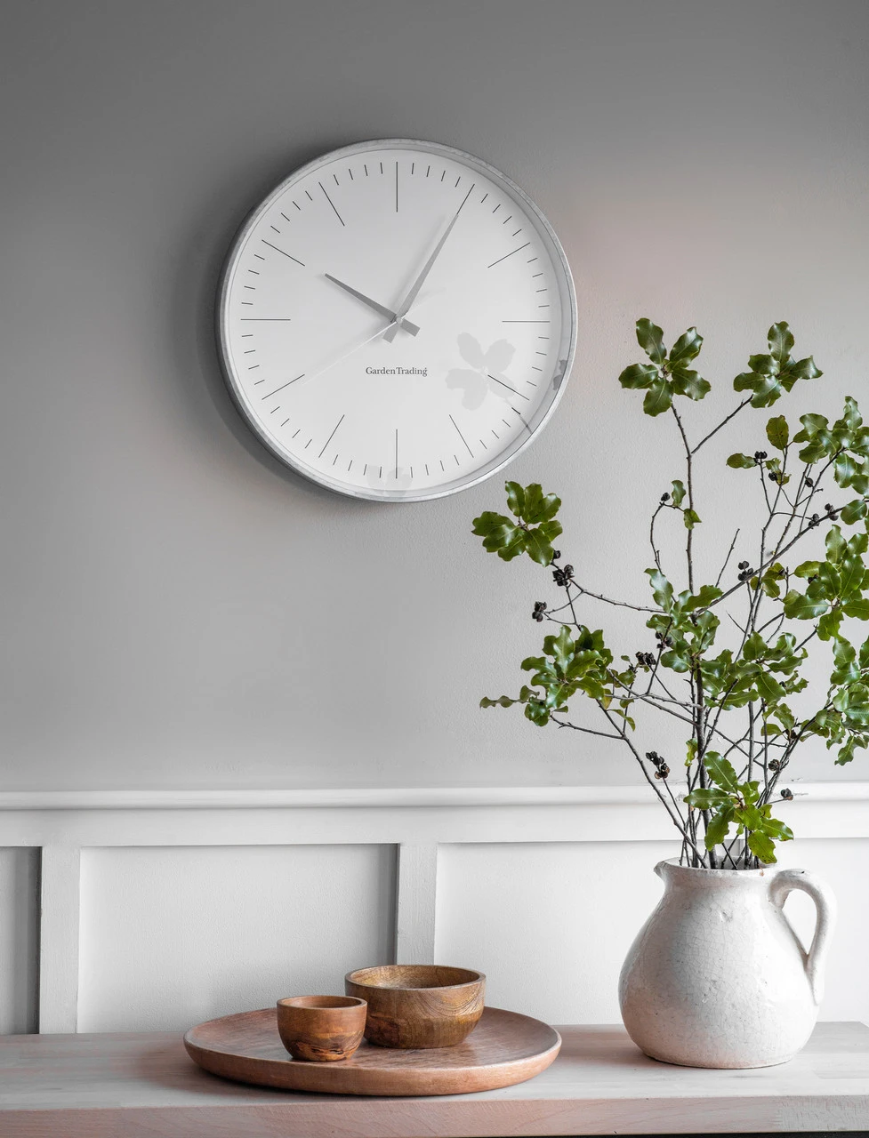 Eastington Clock - Galvanised Steel- 40cm 1 Eastington Clock - Galvanised Steel- 40cm