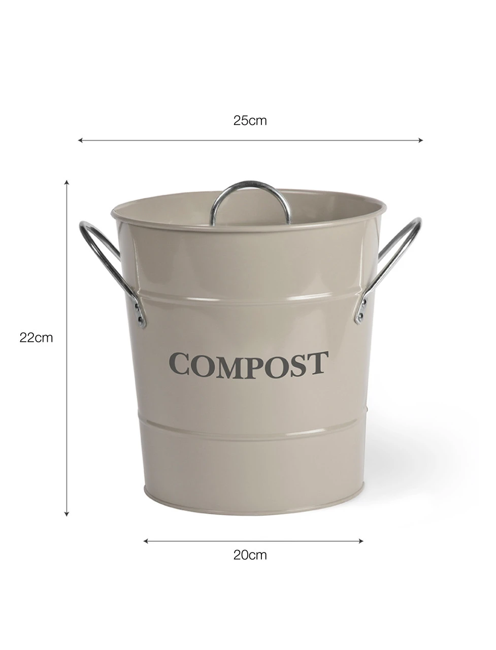 3.5L Compost Bucket - Clay 3 3.5L Compost Bucket - Clay - Image 3