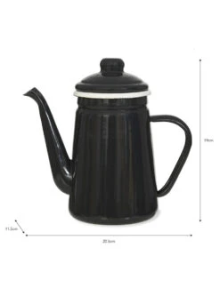 Enamel Coffee Pot - Carbon 5 Enamel Coffee Pot - Carbon -Garden Trading Store CPCN01 portrait 9 62623.1638464514