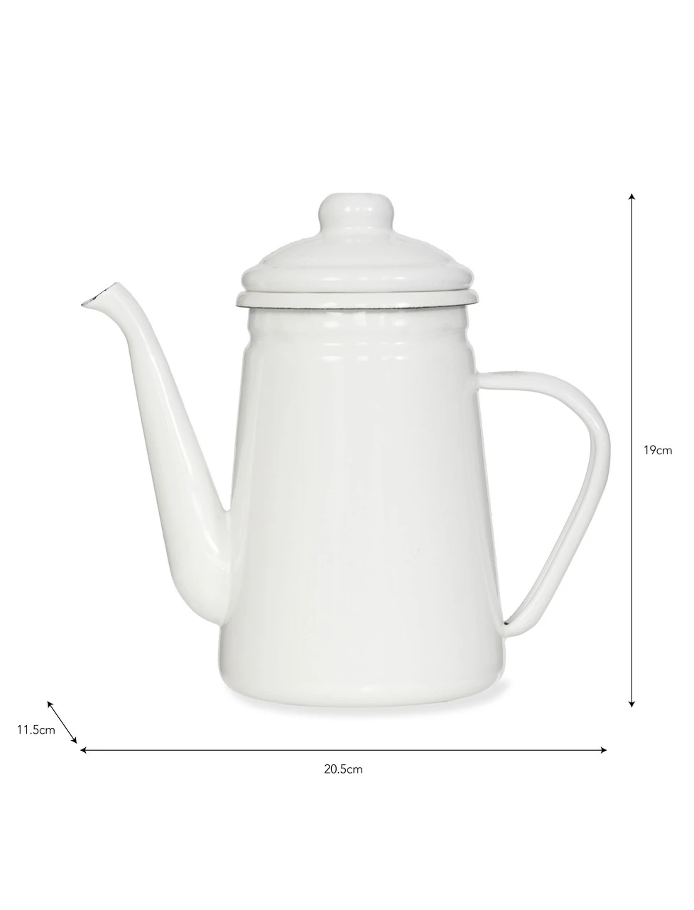 Enamel Coffee Pot - Warm White 4 Enamel Coffee Pot - Warm White - Image 4
