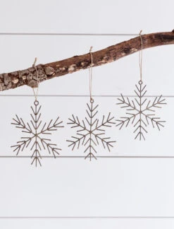 Set Of 3 Cromwell Snowflakes