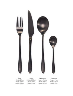 16 Piece Cutlery Set - Black 5 16 Piece Cutlery Set - Black -Garden Trading Store CSBL01 portrait 9 22113.1638464546