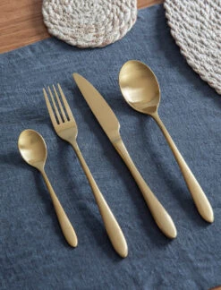 16 Piece Cutlery Set - Brass