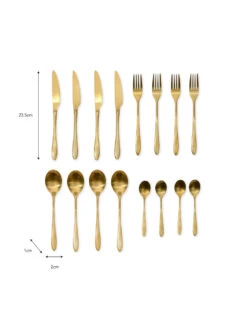 16 Piece Cutlery Set - Brass 5 16 Piece Cutlery Set - Brass -Garden Trading Store CSBR03 portrait 9 99071.1662635103