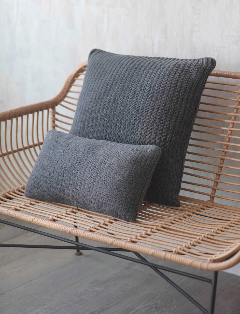 Orford Cushion - Dark Grey - 60 X 60cm 1 Orford Cushion - Dark Grey - 60 X 60cm