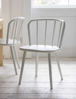 Pair Of Uley Chairs - Lily White