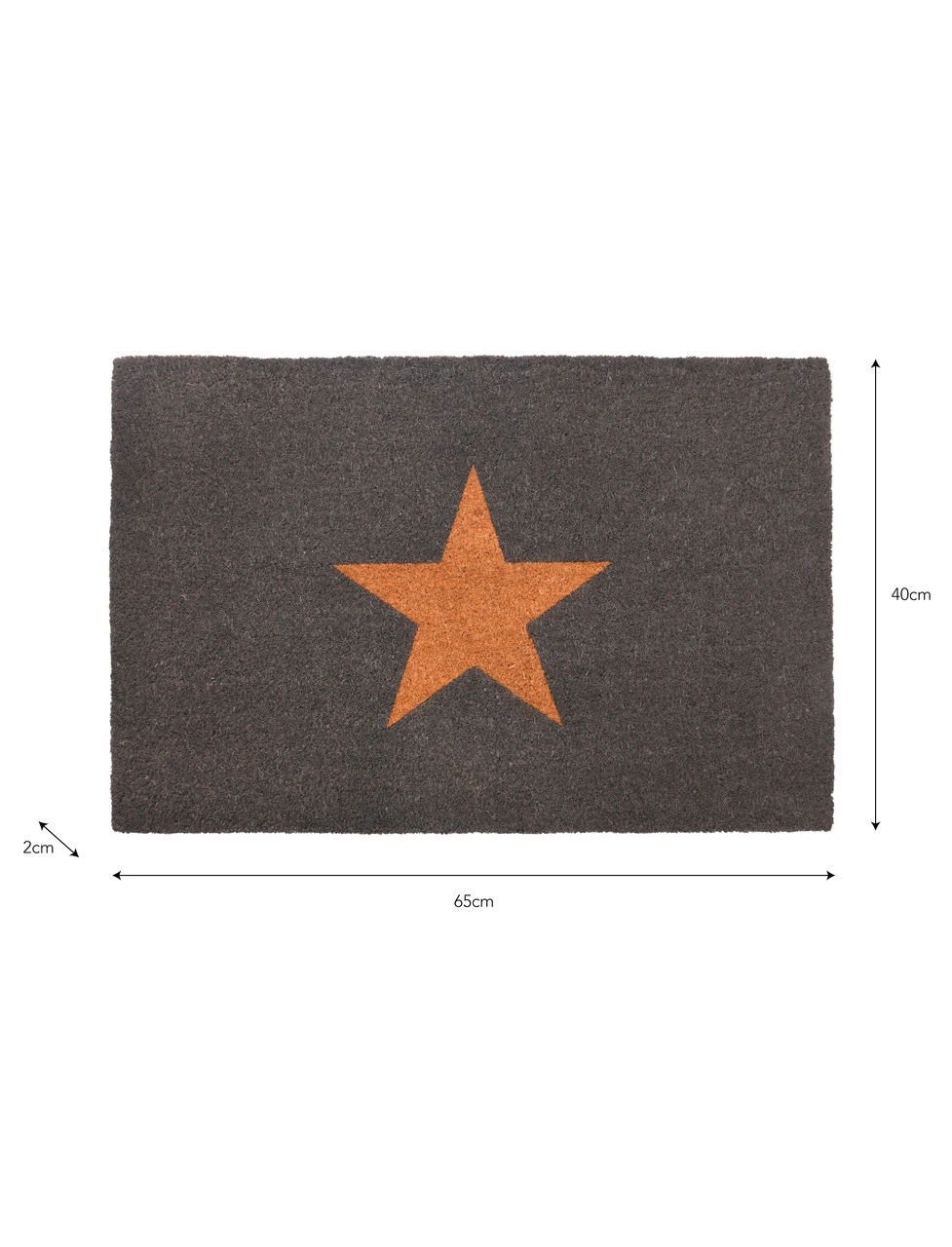 Charcoal Star Doormat - Small 3 Charcoal Star Doormat - Small - Image 3
