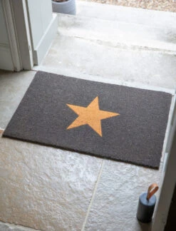 Charcoal Star Doormat - Large