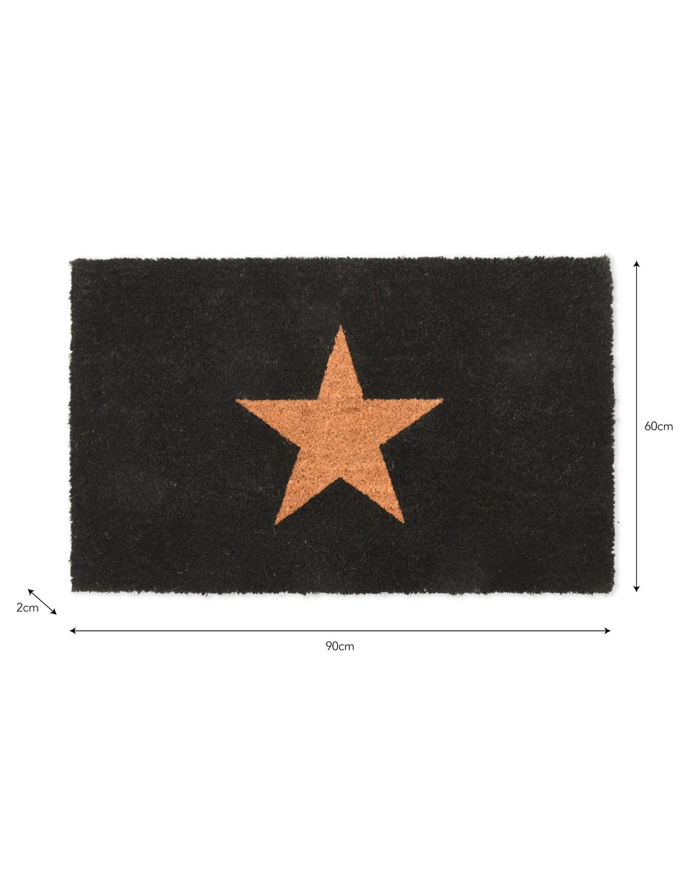 Charcoal Star Doormat - Large 4 Charcoal Star Doormat - Large - Image 4