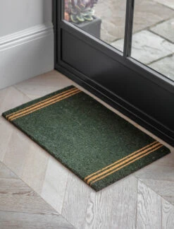 Triple Stripe Doormat - Forest Green - Small