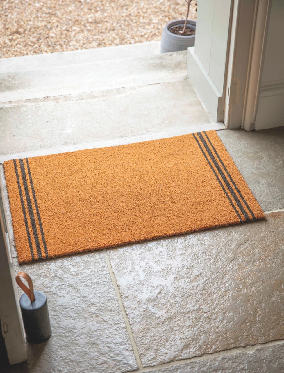 Triple Stripe Doormat - Natural - Large 1 Triple Stripe Doormat - Natural - Large