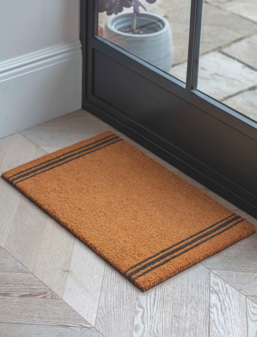 Triple Stripe Doormat - Natural - Small 1 Triple Stripe Doormat - Natural - Small