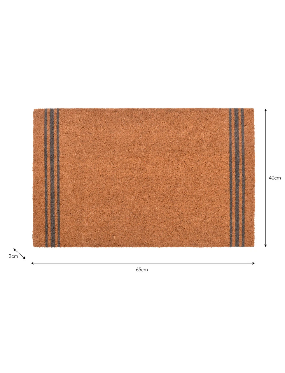 Triple Stripe Doormat - Natural - Small 3 Triple Stripe Doormat - Natural - Small - Image 3